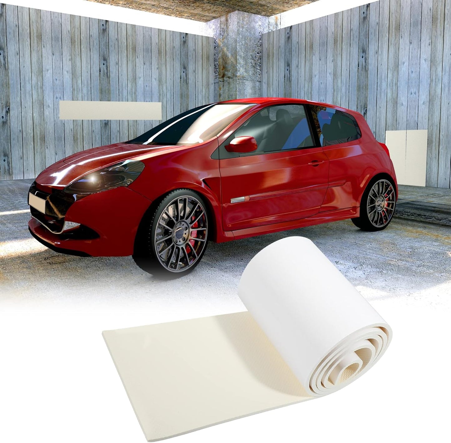 X AUTOHAUX 2000x200x6.5mm Car Garage Wall Guard Door Bumper Universal Protector Anti Collision Waterproof White