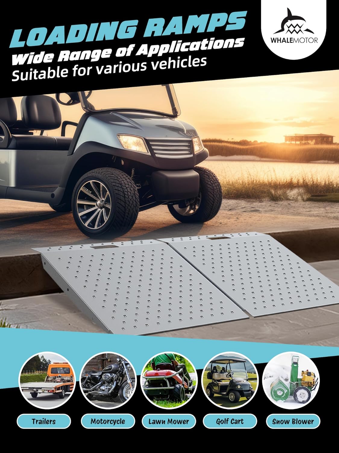 Shed Ramp 2PC, Loading Ramp for Riding Mower, 29" L x48 W, 1500 lbs Capacity, Shed Storage Ramps for Sheds, Garages, Barns, ATV, Lawnmower, Golf Cart, Sturdy Anti-Slip Ramps