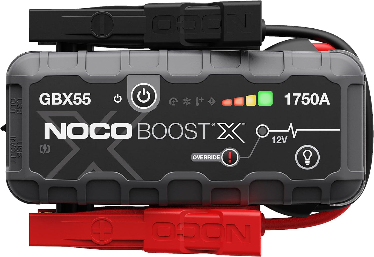 NOCO Boost X GBX55: 1750A UltraSafe Jump Starter – 12V Lithium Battery Booster Pack, Portable Jump Box, Power Bank & Jumper Cables - for 7.5L Gas and 5.0L Diesel Engines