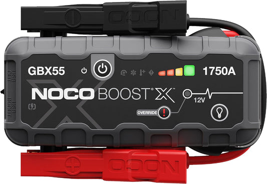 NOCO Boost X GBX55: 1750A UltraSafe Jump Starter – 12V Lithium Battery Booster Pack, Portable Jump Box, Power Bank & Jumper Cables - for 7.5L Gas and 5.0L Diesel Engines
