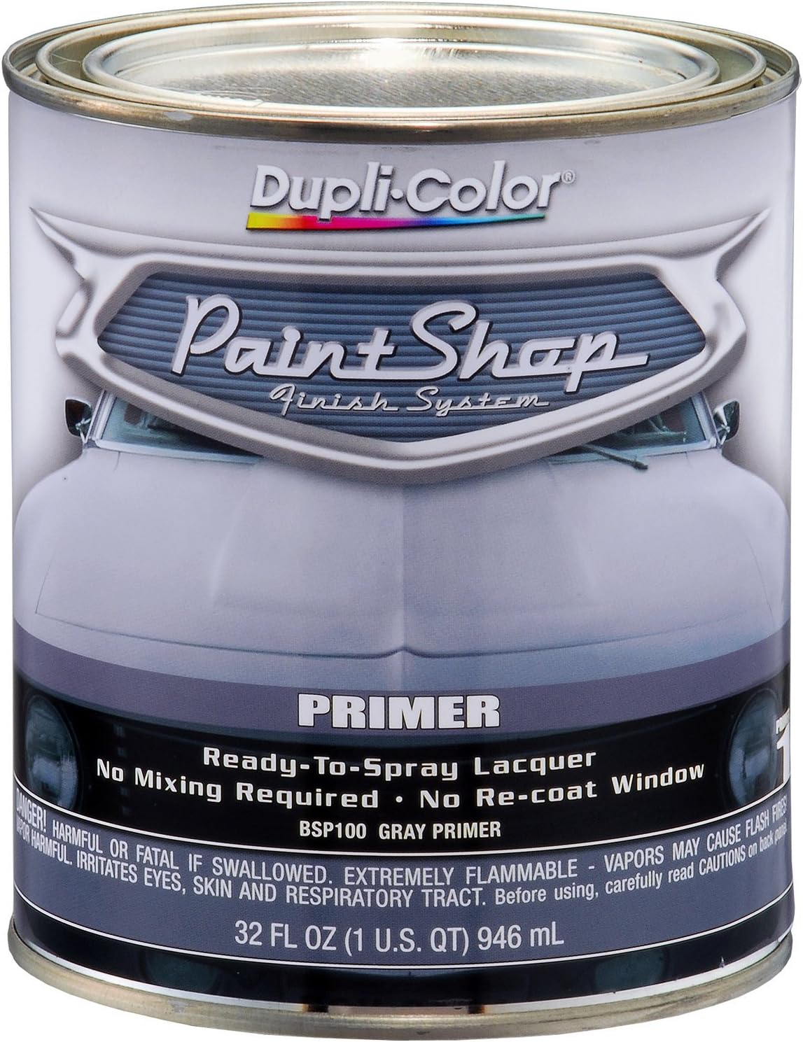 Dupli-Color BSP100-2 PK Paint Shop Finish System Car Primer Paint – Grey Primer - 32 oz. Automotive Paint