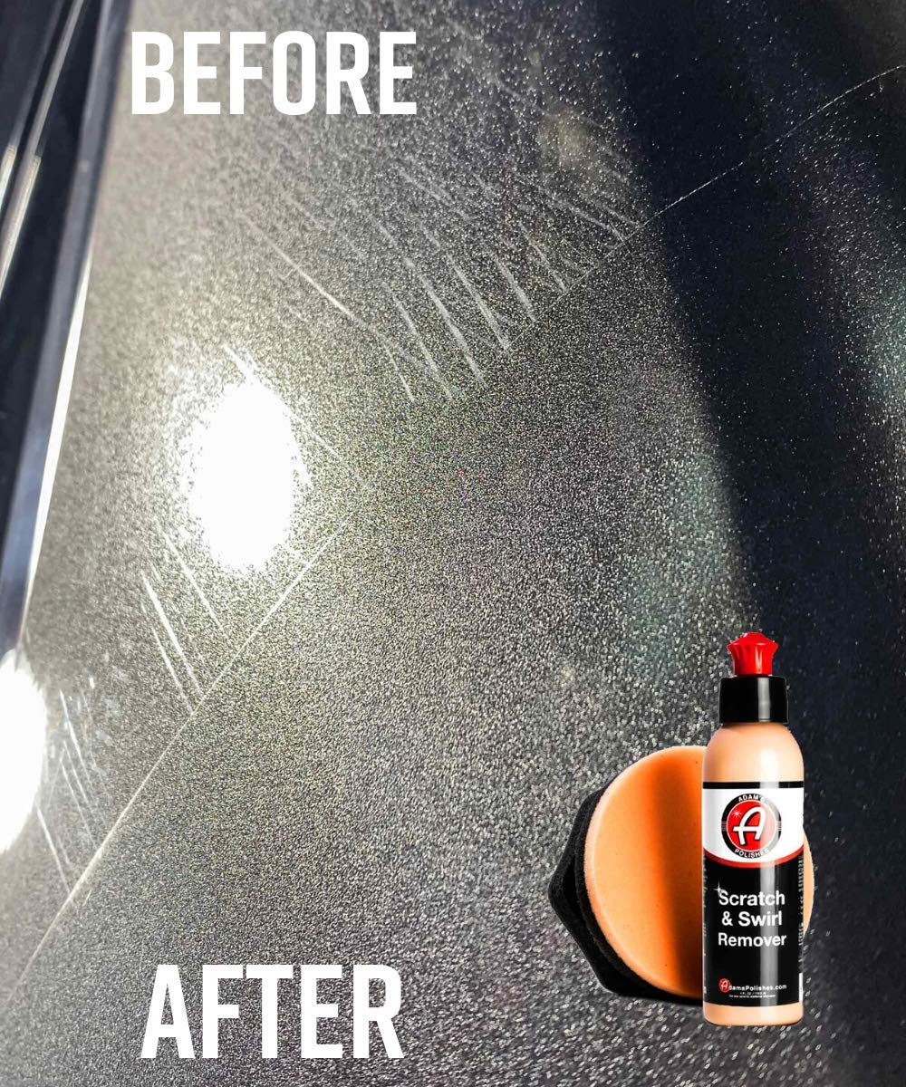 Adam's Polishes Car Scratch & Swirl Remover Hand Correction System, Remove & Restore Paint Transfer, Minor Imperfections, Oxidation, Paired with Orange Compound Correction Pad Applicator (2 Step Kit)