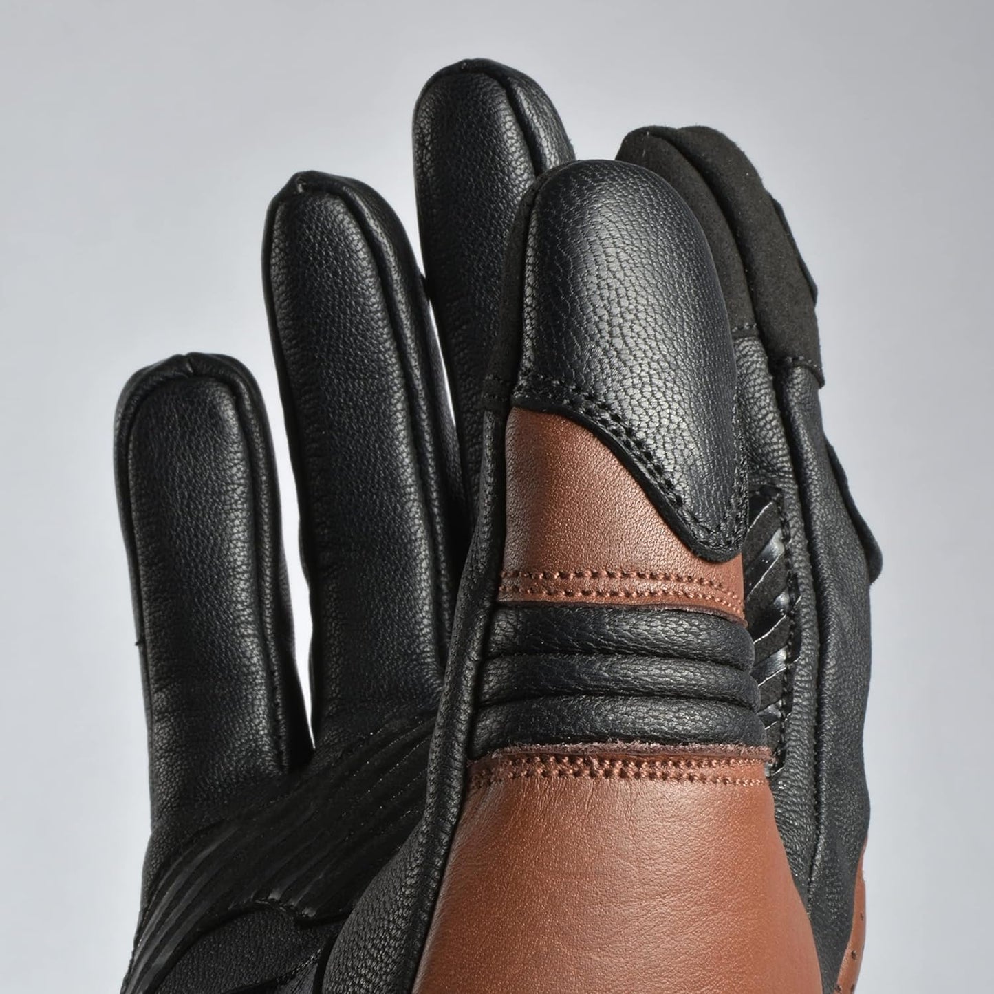 J.A.G. Motorcycle Gloves - Premium Leather Perforated Motorcycle Gloves for Men with Knuckle Protection | Touchscreen Motorbike Riding Gloves