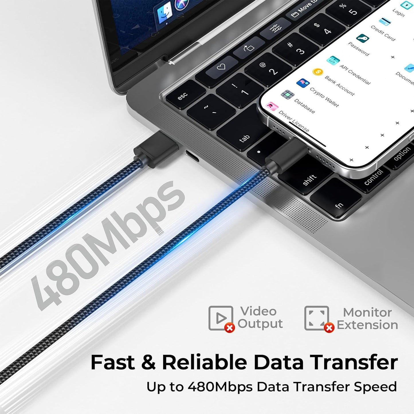 Basesailor USB Type C Charger Cable 3-Pack 3.3/6.6/10FT,Car Charging Cord for iPhone 15 Pro Max,Samsung Galaxy Tab S9 A10E A21 A51 A52 A53 A54 A70 A72 A73 A42 A34 A33 A14 A12 A22,S23 S20 S21 S22 Plus