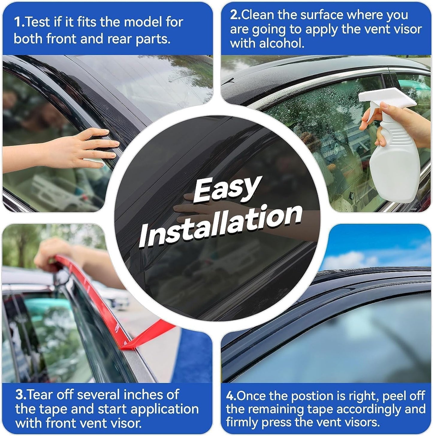 Window Visors Rain Guards Shield for 2020 2021 2022 2023 2024 2025 Subaru Outback, Out-Channel Window Vent Wind Deflectors Visors Shades for 20-25 Outback