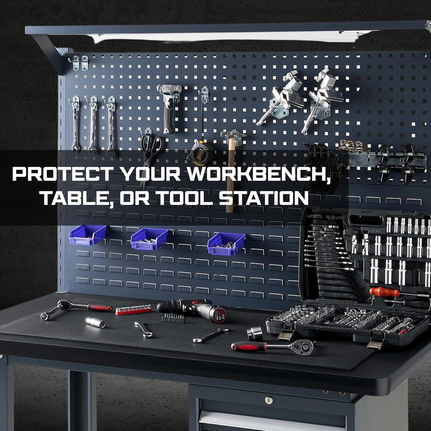 Workbench Mat 24X72 Inches, EVA Work Mat, Protect Your Work Bench Top, Heavy Duty Pad for Tool Box Top, Table, Tool Station, Rolling Cabinet Cart Cover Liner Matt, 72"X24" 5mm Thick