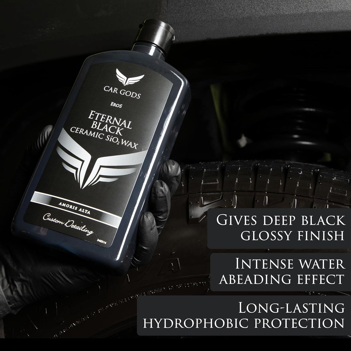 Car Gods Eros Eternal Black Ceramic SiO² Wax, 17 Fl Oz