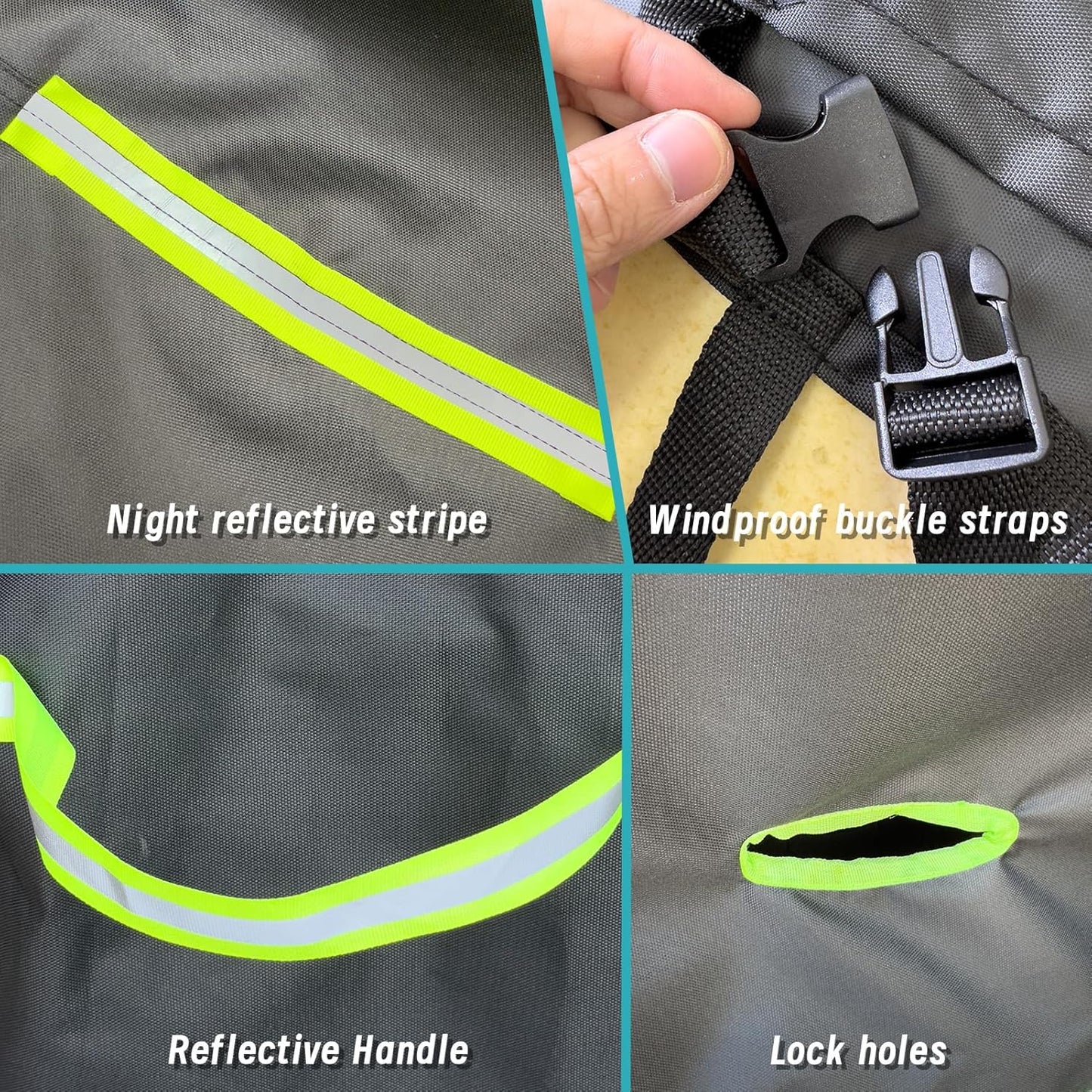 Motorcycle Cover All Season, Outdoor Storage Moped Covers, All-Weather Universal Waterproof Scooter Cover Fits up to 86.6" Motorcycles Vehicle