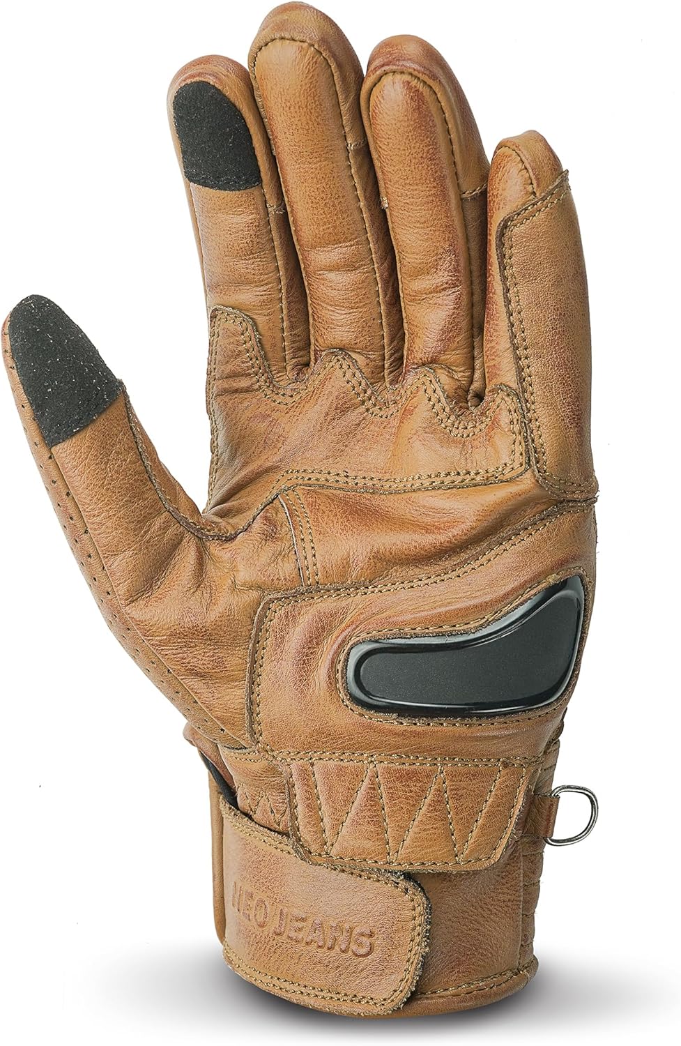 Leather Motorcycle Gloves with Adjustable Fitting Bike Riding Gloves for Riders