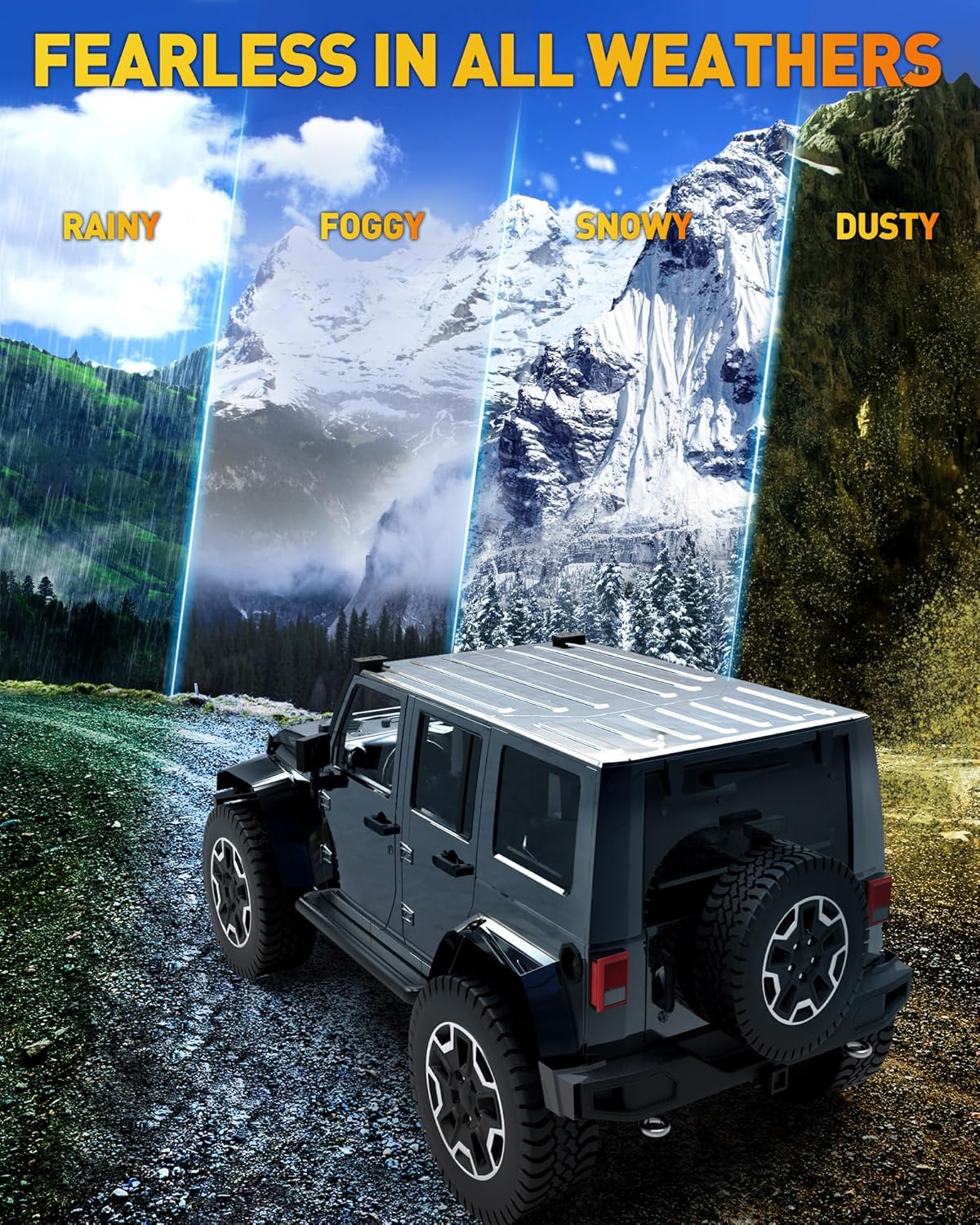 NAOEVO 4 Inch LED Pod Lights, 240W 24,000LM LED Fog/Driving/Off Road Lights with Spot Flood Combo, Cube Pods for Truck Boat ATV UTV Pickup, 4 Pcs (White)