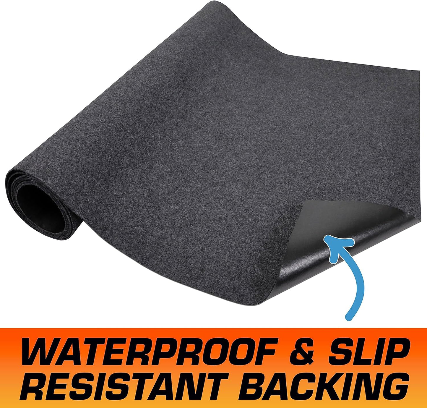 Armor All Garage Floor Runner Mat, (108" x 30'), Protects Surfaces, Transforms Garage, Absorbent, Waterproof, Durable, Trimmable (USA Made) (Charcoal)