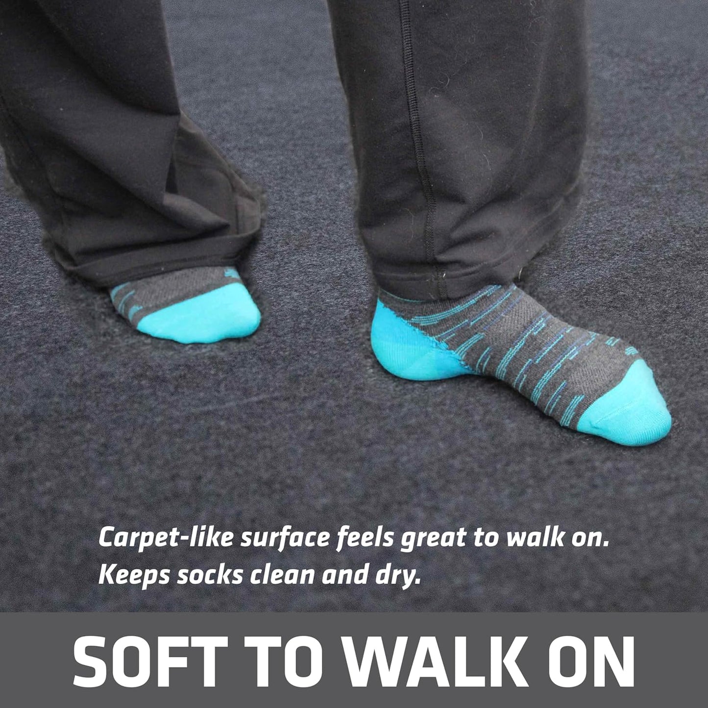 Drymate Garage Floor Runner Mat, (18' x 2'6"), Protects Surfaces, Absorbent, Waterproof, Slip-Resistant, Quick Dry Carpet Fabric, Trimmable & Washable (USA Made) (Charcoal)