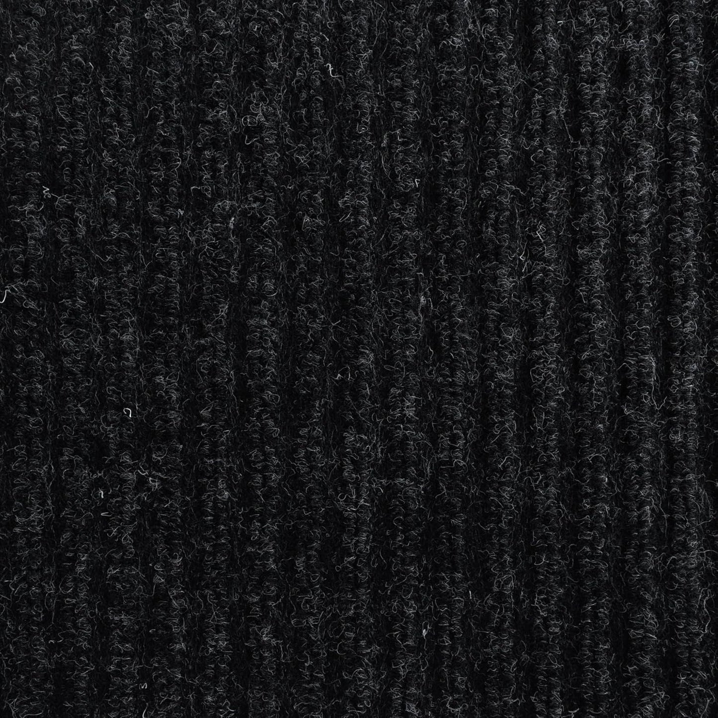 iCustomRug Spartan Weather Warrior Indoor/Outdoor Utility Ribbed Carpet Runner with Non-Slip Thermoplastic Rubber Backing, 28in X 30ft in Black