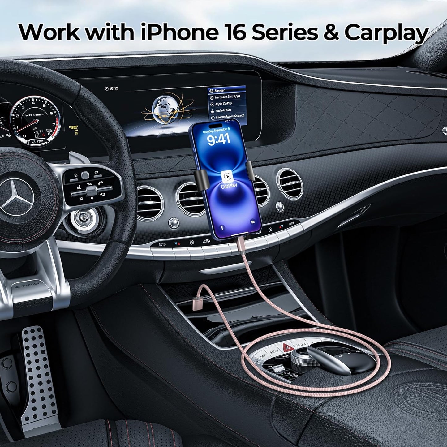 Basesailor USB Type C Charger Cable 3 Pack 3.3/6.6/10FT,Charging Cord for iPhone 16 16e 15 Pro Max,Samsung Galaxy A10E A55 A54 A53 A70 A72 A73 A42,S25 S24 S23 S22 Plus