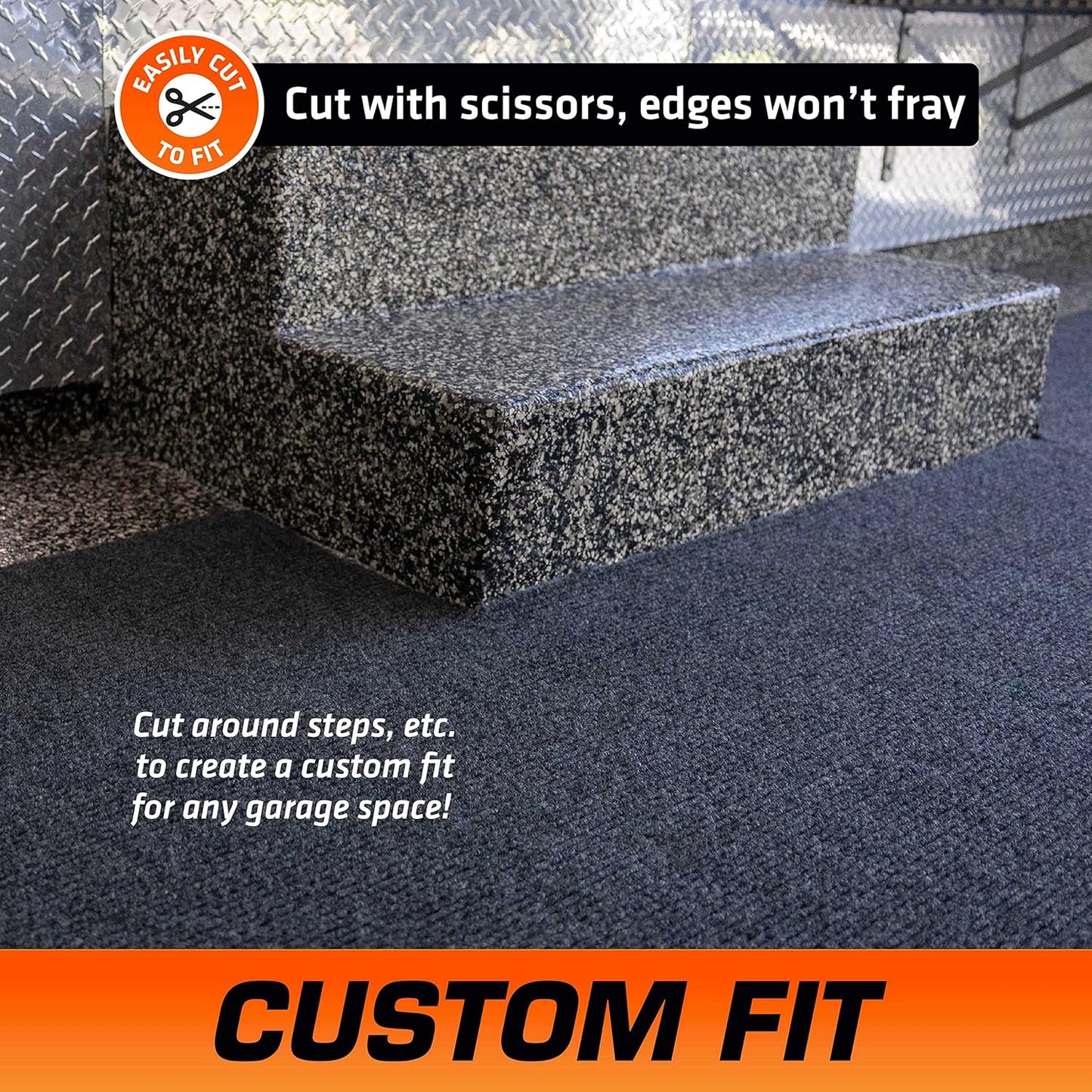 Armor All Premium Garage Floor Mat, Increased Thickness & Cushion, (Combined Size: 19’ x 7’6”), (Includes Double Sided Tape), Protects Surfaces - Absorbent/Waterproof/Durable (USA Made)