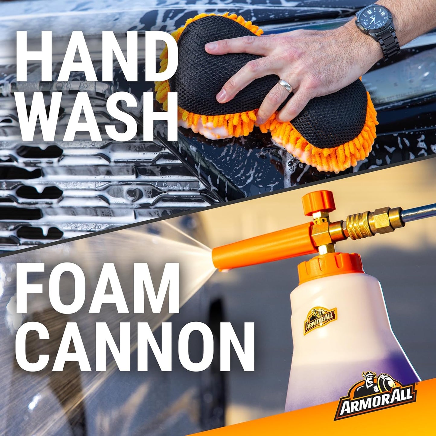 Armor All Foam Action Car Wash Soap, Cleaning Concentrate for Cars, Trucks, and Motorcycles, 64 Fl Oz Bottles (Pack of 4)